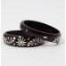Noir Elegance Inlay Bracelet Set