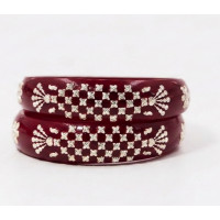 Midnight Silver Whisper Bangles