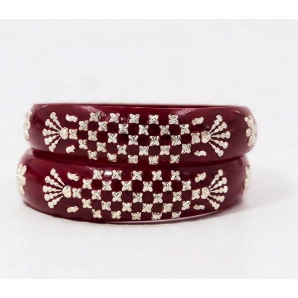 Midnight Silver Whisper Bangles