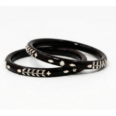 Midnight Bloom Inlay Bangle