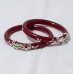 Traditional Red Floral Inlay Bangles
