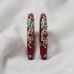 Traditional Red Floral Inlay Bangles