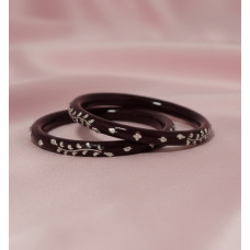 Scarlet Silver Vine Bangles