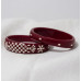 Elegant Silver Work Red Bangles
