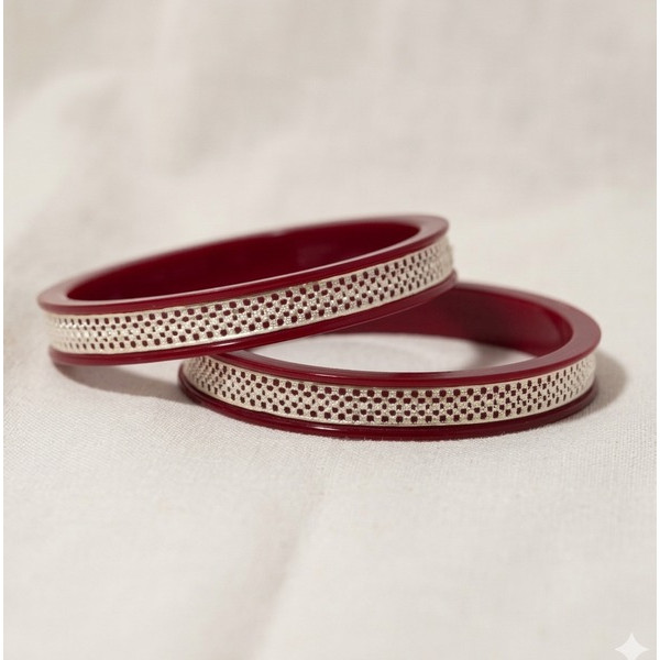 Royal Red Ethnic Kada Set