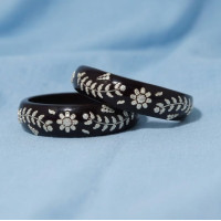 Bridal Red Floral Kada Pair