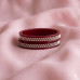 Deep Maroon Enamel Bangles with Silver  Floral Motif Inlay