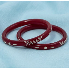 Crimson Vanya Floral Bangles
