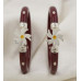 Maroon Daisy Charm Bangles