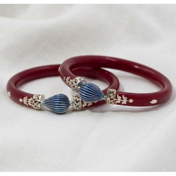 Red Leaf Design Bangles