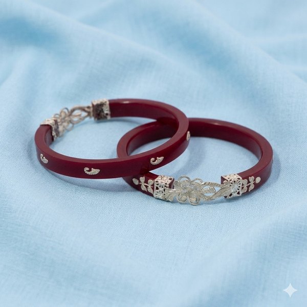 Royal Blossom Maroon Bangles