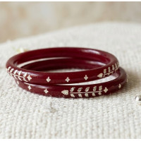 Royal Red Floral Kada