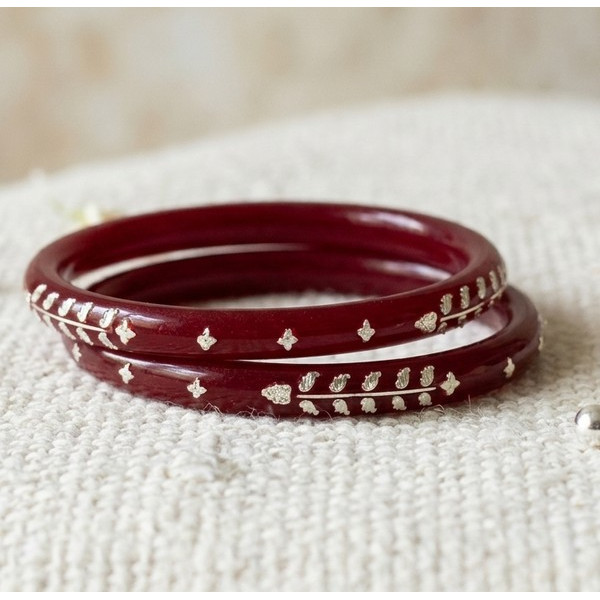 Royal Red Floral Kada