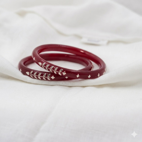 Silver Leaf & Flower Artwork Pola