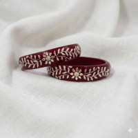 Regal Maroon Partywear Bangles