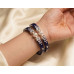 Navy Elegance: Silver-Accented Bangle Set