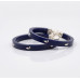 Navy Elegance: Silver-Accented Bangle Set