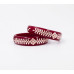 Stylish Maroon and Silver Bangle Bracelet Set
