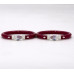 Elegant Maroon Bangles with Silver Blue Accent – Women’s Bracelet Set