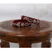 Elegant Maroon Bangles with Silver Flower and Leaf Motifs