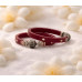 Elegant Maroon Bangles with Silver Accent – Bracelet Set for Women
