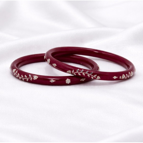 Ruby Blossom Designer Bangles