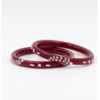 Sindoor Red Floral Bangles