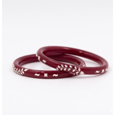 Sindoor Red Floral Bangles