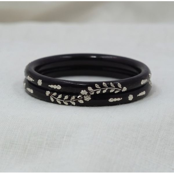 Bridal Ruby Floral Bangles