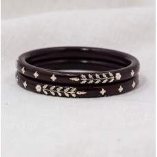 Crimson Vine Ethnic Bangles