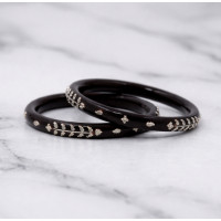 Midnight Bloom Bangle Set