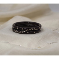 Midnight Vine Inlay Bangles