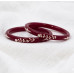 Maroon Gold-Tone Designer Pola Bangle