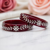 Ruby Blossom Heritage Bangles