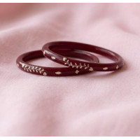 Elegant Red Pattern Bangles