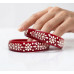 Red Botanical Charm Bangles