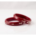 Red Botanical Charm Bangles
