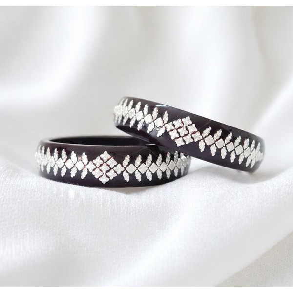 Midnight Silver Weave Ring