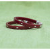 Crimson Elegance Dual-Strand Bracelet