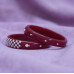 Vintage Maroon Beaded Wristlet