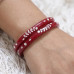 Ruby Red Floral Stack Bangles