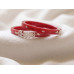 Silver Leaf Red Lac Bangles