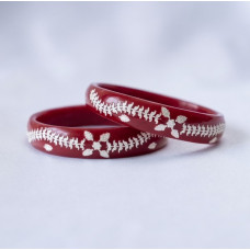 Crimson Bloom Bangles