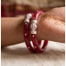 Ruby Bloom Silver Engraved Bangles