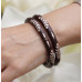 Red Floral Silver Inlay Bangles