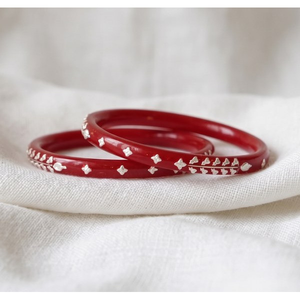 Crimson Elegance Bangles