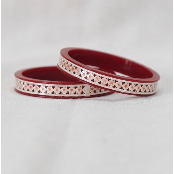 Ruby Glow Traditional Kada Set pola