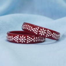 Scarlet Elegance Handcrafted Bangles