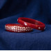 Red Blossom Engraved Bangle Pair