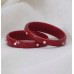 Red Blossom Engraved Bangle Pair
